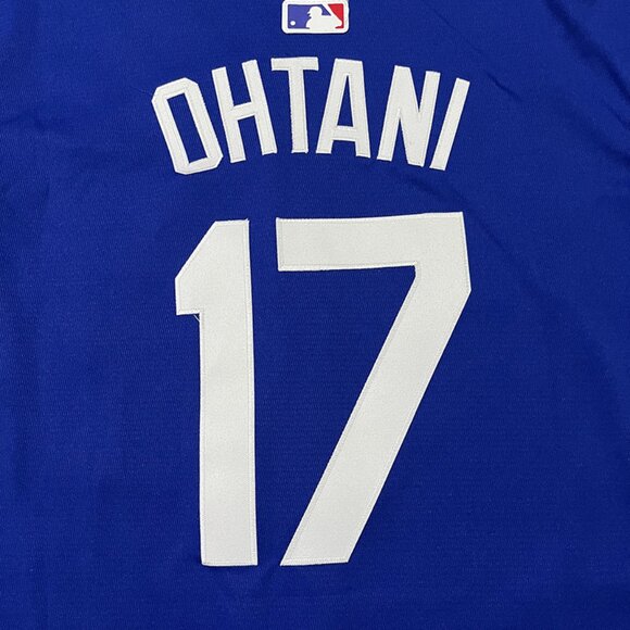 Los Angeles Dodgers #17 Shohei Ohtani Blue MLB Jersey - Picture 6 of 6